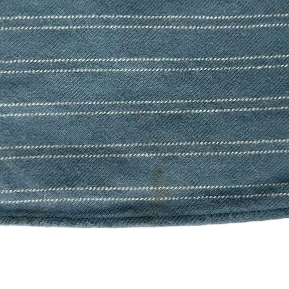 UNTUCKit Flannel Palmer Shirt Men's Large Slim Fit Blue Striped 100% Cotton - Picture 9 of 9